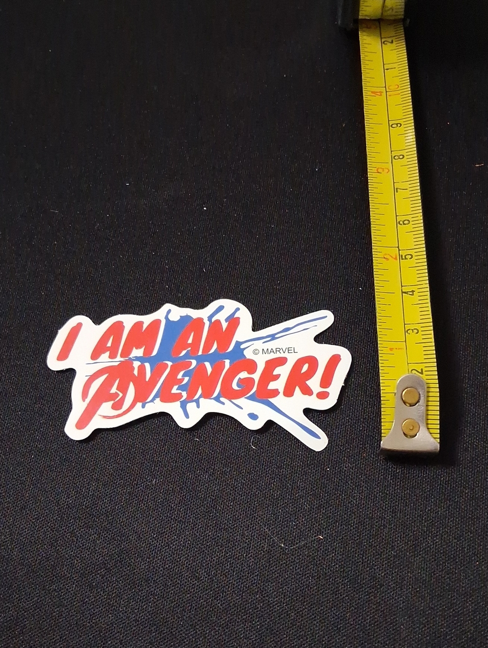 Marvel 'I Am An Avenger' Red & Blue Waterproof Sticker Decal